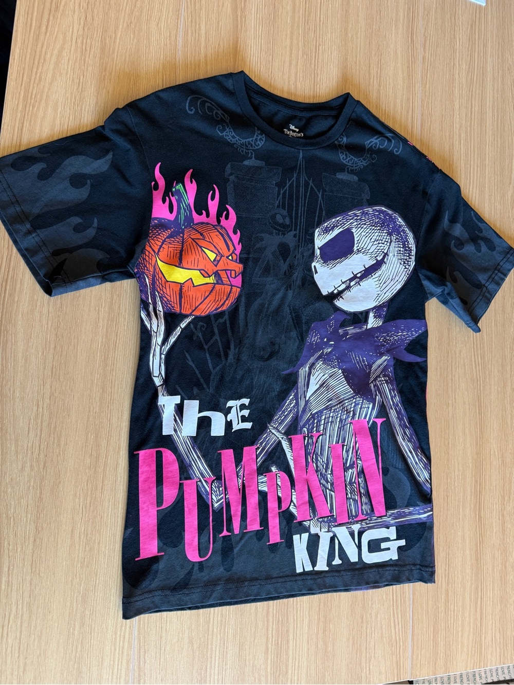 Disney Black Graphic Tee with Jack Skellington aka the Pumpkin King